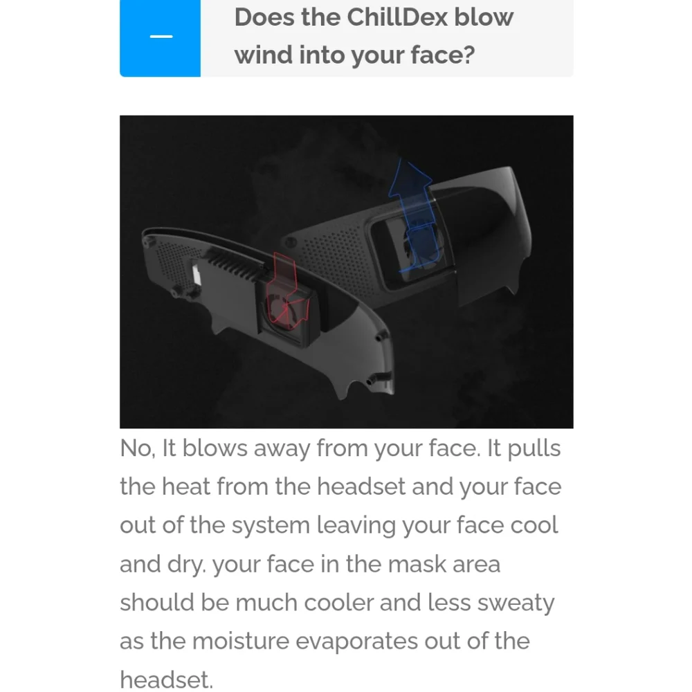 Chill-Dex VR Headset Cooling System